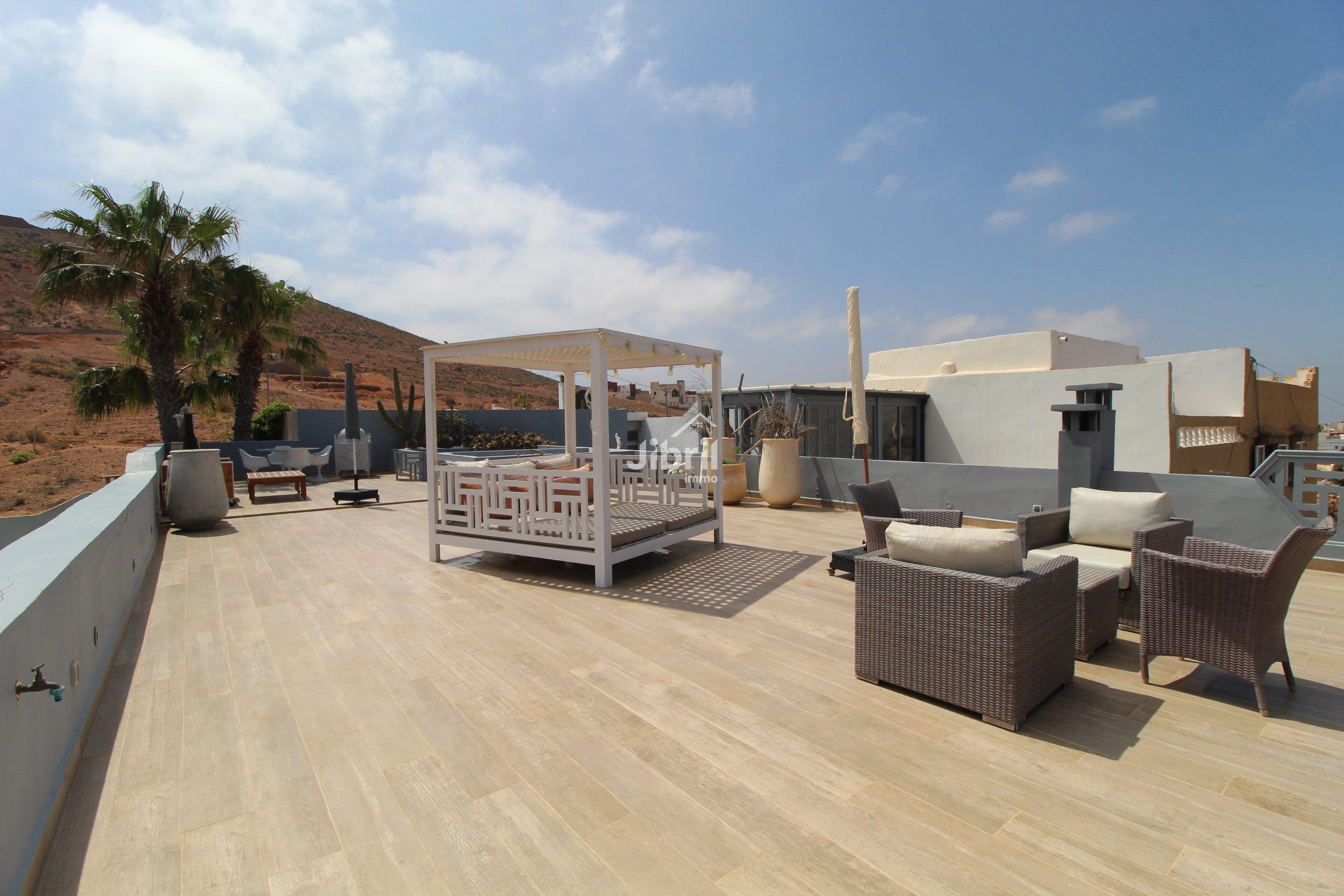 Villa de charme à Mirleft – Vue panoramique, nature, et confort absolu