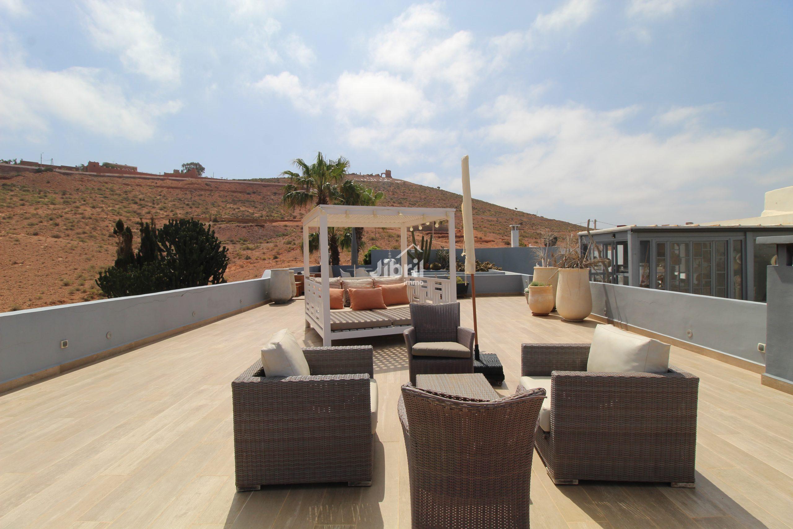 Villa de charme à Mirleft – Vue panoramique, nature, et confort absolu