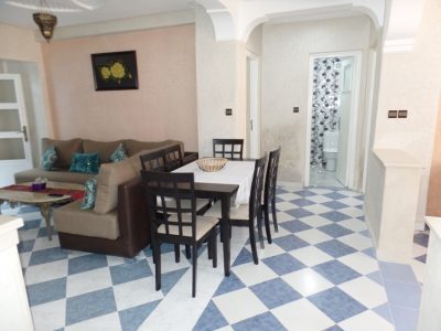Superbe appartement meublé avec cour privative à Extension Dakhla, Agadir